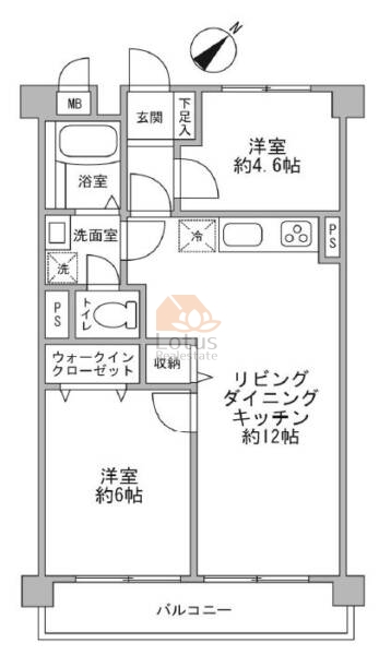 祖師谷ヒミコマンション202間取図