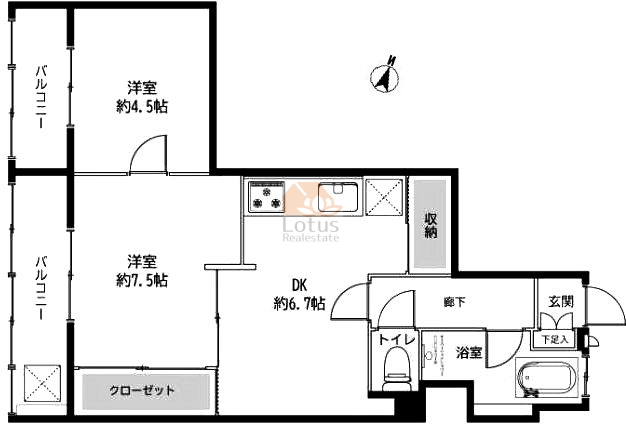 第3宮庭マンション406間取図
