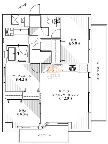 エフステージ東長崎502間取図