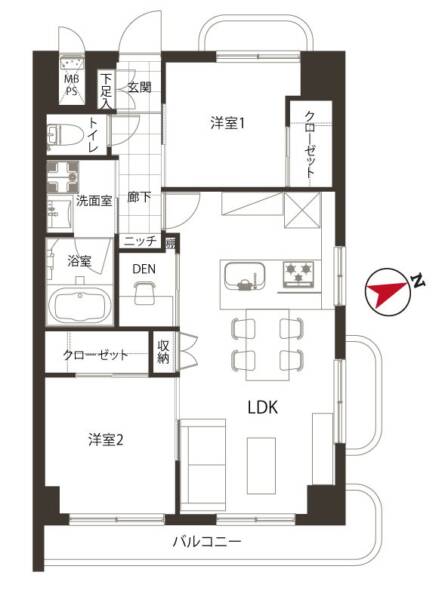 秀和田町レジデンス501間取図