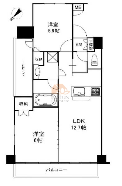 ミルーナヒルズ西日暮里702間取図