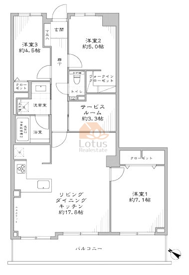 コスモ小石川802間取図