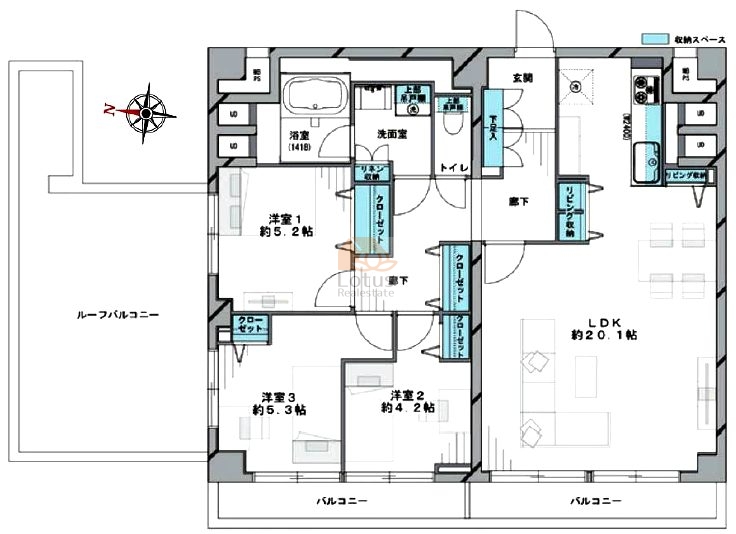 秀和小岩レジデンス512間取図