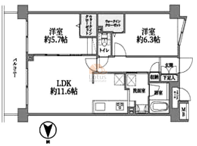 グランクレスト上祖師谷2階間取図