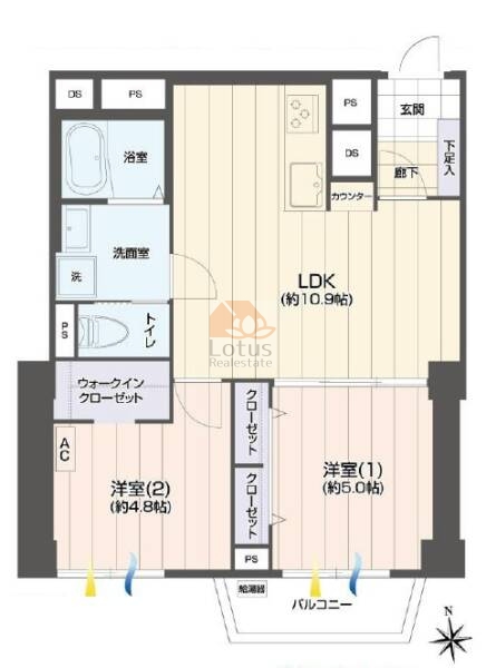 仙台坂カトレア905間取図