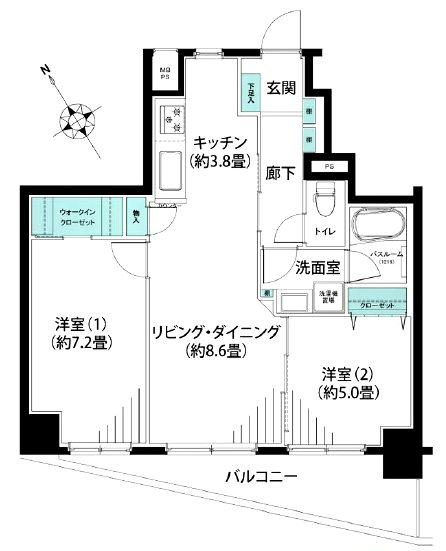 アルカーデン池袋602間取図