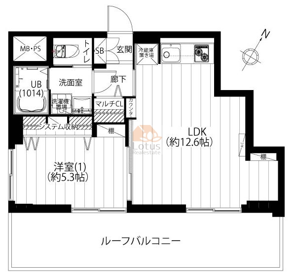 和甲第1マンション405間取図