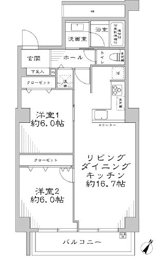 古河松原マンション302間取図