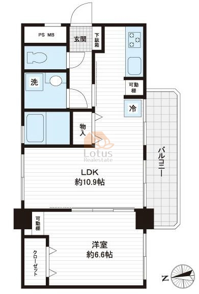 マンション西浅草1104間取図