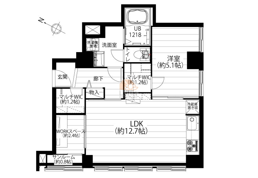 五反田マンション302間取図