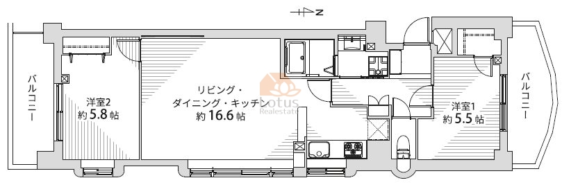 ファーストステージ亀有603間取図