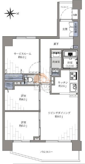 クレストフォルム東大島207間取図