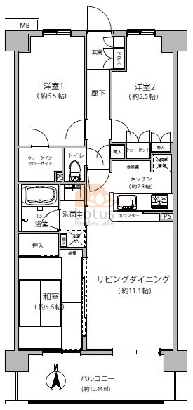 サンクレイドル千住大橋304間取図