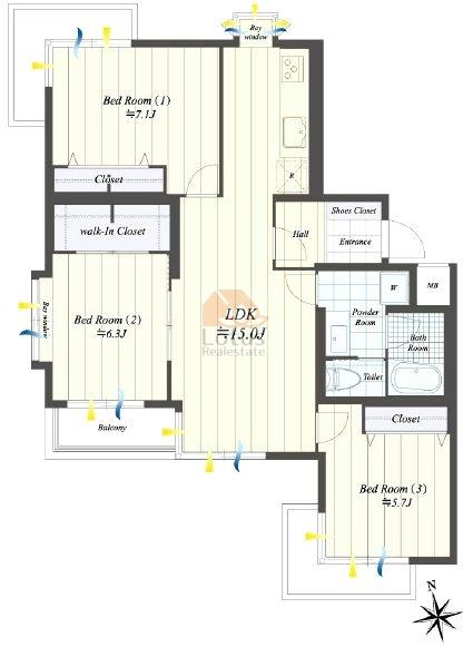 カーネ田園調布501間取図