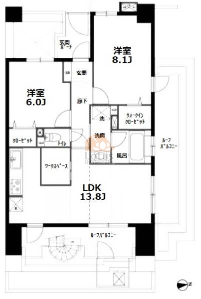 ライオンズマンション西葛西中央通り805間取図