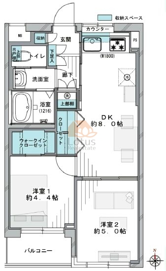 リーフハイツ西日暮里202間取図