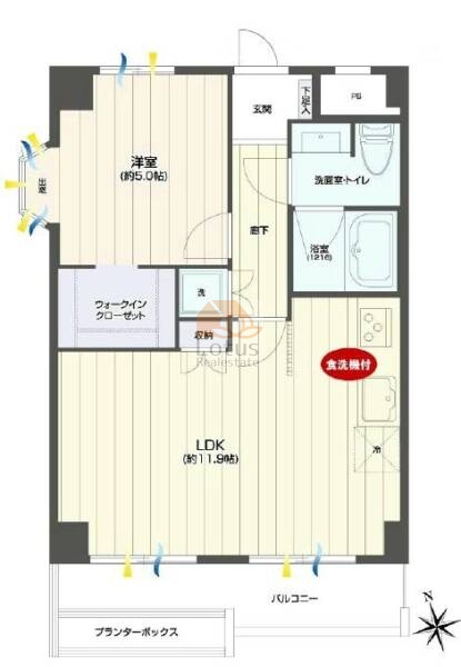 セザール上北沢301間取図