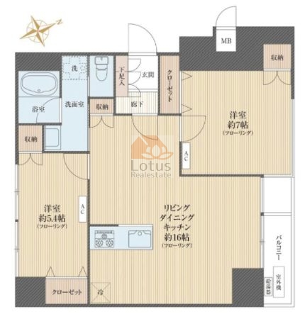 ケンコーハイツ北上野4階間取図