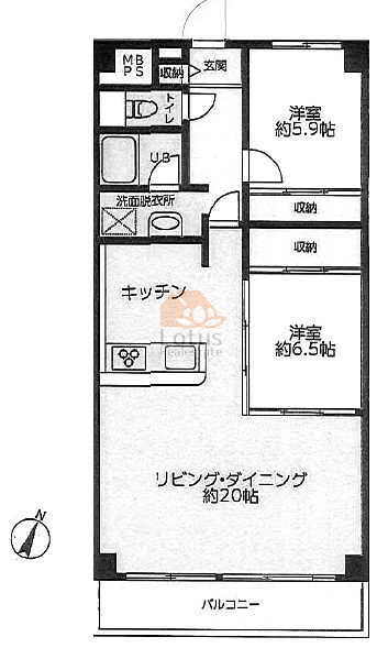 木場サニータウン14階間取図