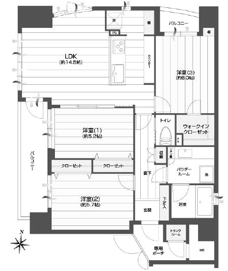 ダイアパレス大島駅前202間取図