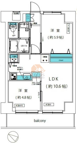 ノバ浅草702間取図