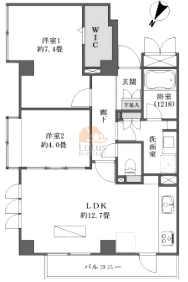 エスナ市ヶ谷301間取図