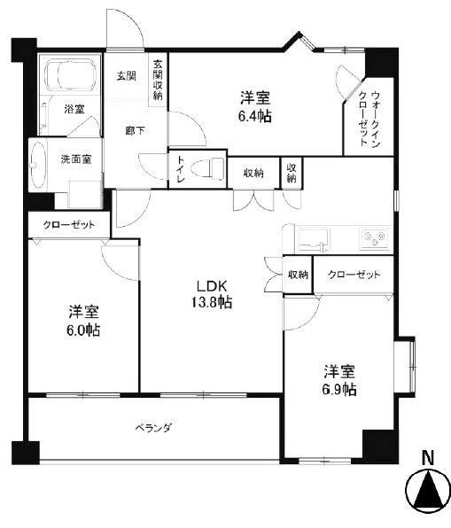 日神パレステージ瑞江405間取図