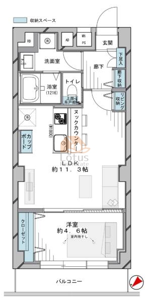 南青山スカイハイツ405間取図