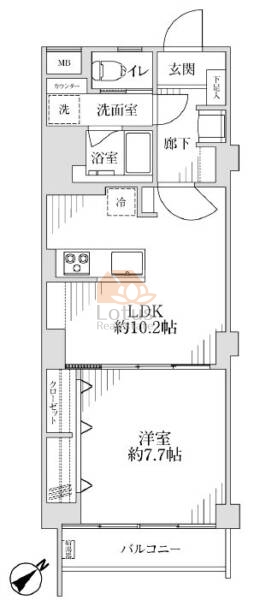 秀和弥生町レジデンス602間取図