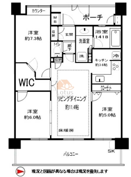 ジェイパーク新小岩9階間取図