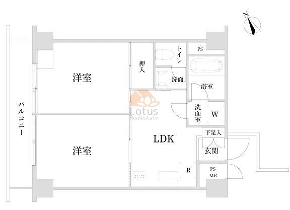 シャンボール小石川2階間取図