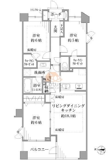 ヴェルビュ亀有202間取図