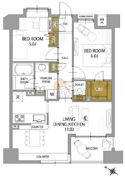 グーディッシュ西新井1202間取図