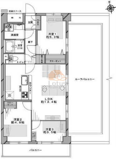 シャンボール南砂1101間取図