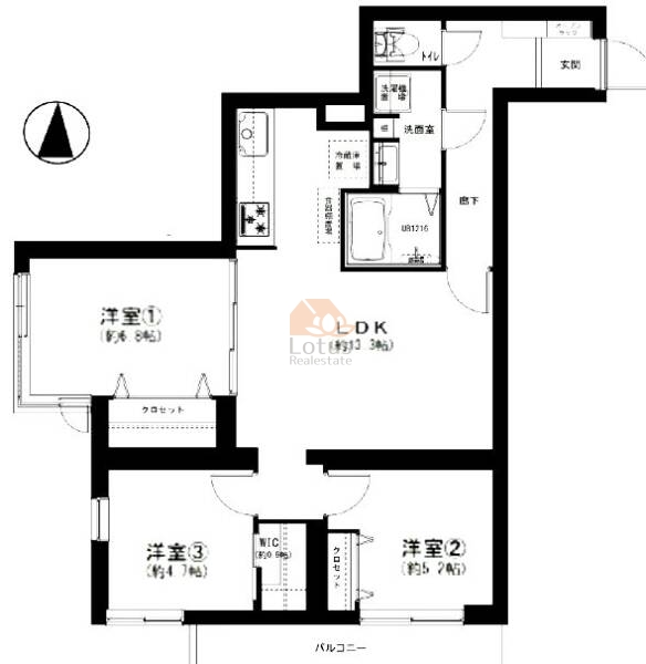 ハイリーハイツ赤羽302間取図