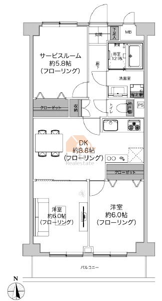 エンゼルハイム浮間公園202間取図