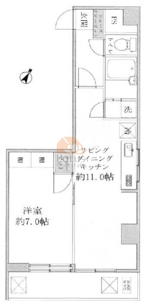 セブンスターマンション第2五反田905間取図