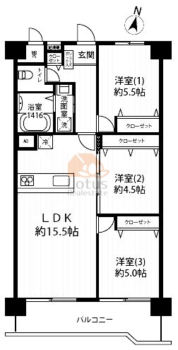 日商岩井綾瀬マンション403間取図