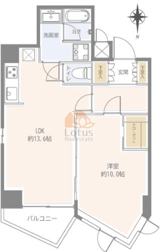 池袋シティハイツ402間取図