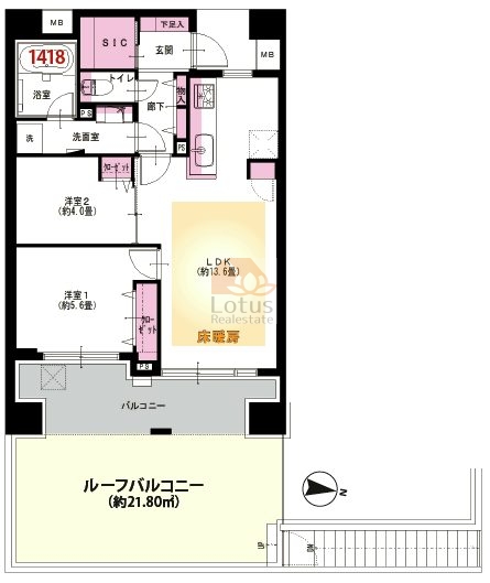 ライオンズシティ練馬204間取図