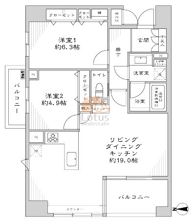 レクセルマンション上野入谷604間取図