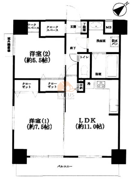 文京千石サニーコート4階間取図