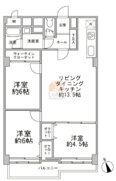 豊島ハイツ410間取図