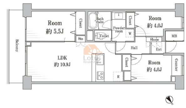 ライオンズマンション南砂町317間取図