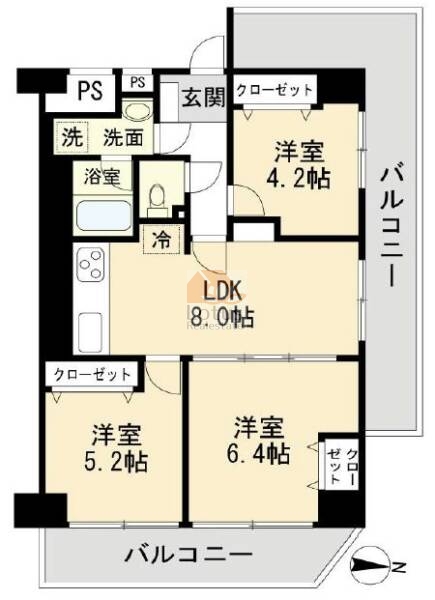 恒陽綾瀬マンション215間取図