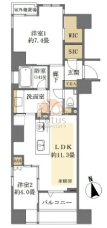 ライオンズクオーレ東京八丁堀301間取図