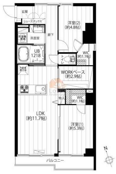 マンション宮602間取図