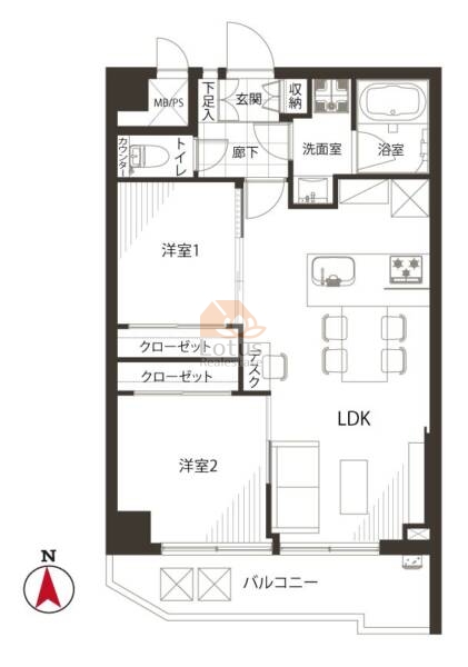 ハイホーム本陣808間取図