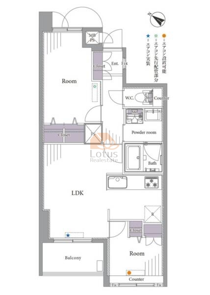 ライオンズヒルズ千石305間取図