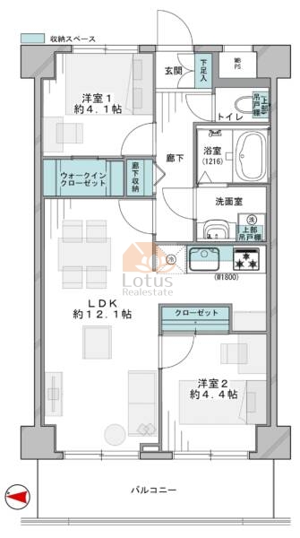 ライオンズマンション綾瀬第5204間取図